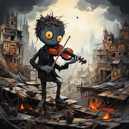 mysterious fantasy dark illustration creepy painting magic drawing book artworkの素材