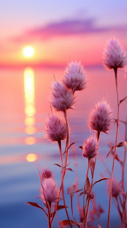 flowers focus sunset tranquility grace landscape zen harmony rest calmness unity harmony photography wall art poster wallpaperの素材