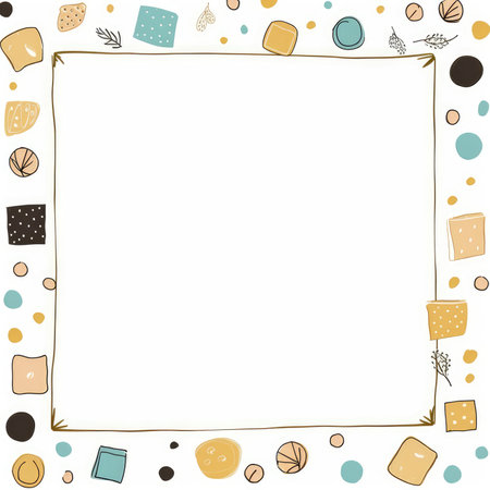 gentle scrapbooking pastel border frame pattern weeding child post card print decor poster romantic roundの素材