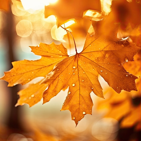 maple leaves gold tranquility grace landscape zen harmony rest calmness unity harmony photography wall art poster wallpaperの素材