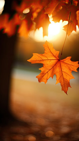 maple leaves gold tranquility grace landscape zen harmony rest calmness unity harmony photography wall art poster wallpaperの素材