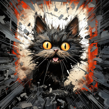 furious mad portrait expressive illustration artwork oil painted portrait sketch doodle wall art poster tattooの素材