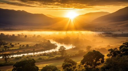 paradise panorama mountings peaceful landscape freedom scene beautiful nature wallpaper photoの素材