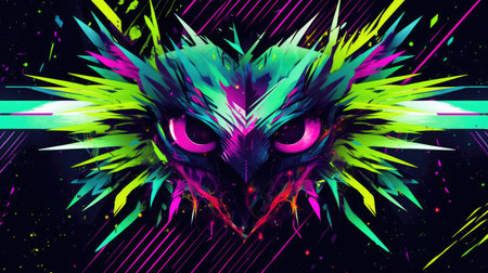 abstract aggressive pattern background expressive graffiti vector colorful geometric wallpaper art poster designの素材