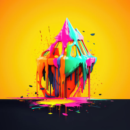 abstract aggressive pattern background expressive graffiti vector colorful geometric wallpaper art poster designの素材