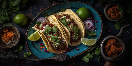 shawarma tacos professional studio food photography social media elegant fabric hot modern ad posterの素材