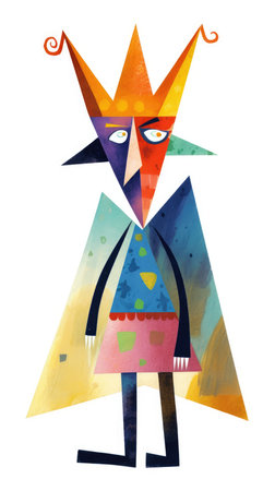 bad guy fairytale character cartoon illustration fantasy cute drawing book art poster graphic wall art posterの素材
