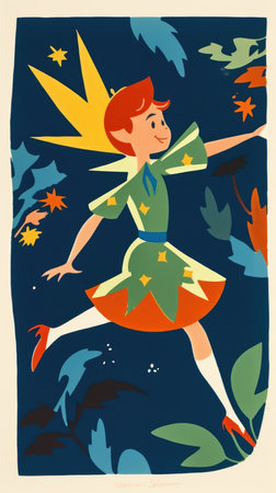 fairy fairytale character cartoon illustration fantasy cute drawing book art poster graphic wall art posterの素材