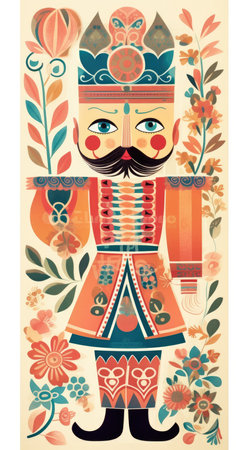 nutcracker fairytale character cartoon illustration fantasy cute drawing book art poster graphic wall art posterの素材
