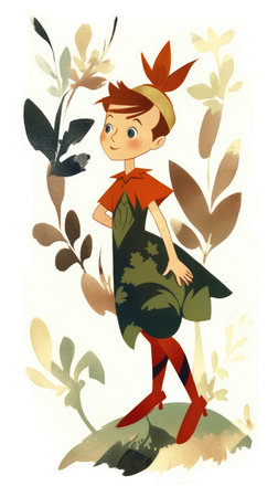 fairy fairytale character cartoon illustration fantasy cute drawing book art poster graphic wall art posterの素材
