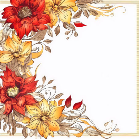 Floral frame greeting card scrapbooking watercolor gentle illustration border wedding romantic wall artの素材
