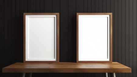 Blank empty frame poster mockup portfolio living room presentation furniture living room wall art furniture patternの素材