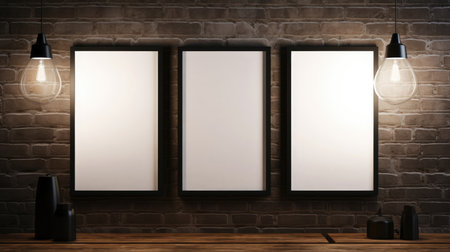 Blank empty frame poster mockup portfolio living room presentation furniture living room wall art furniture patternの素材