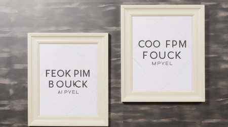 Blank empty frame poster mockup portfolio living room presentation furniture living room wall art furniture patternの素材