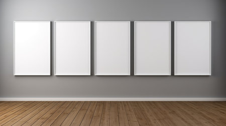 Blank empty frame poster mockup portfolio living room presentation furniture living room wall art furniture patternの素材