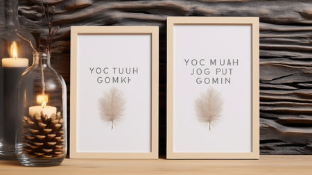 Blank empty frame poster mockup portfolio living room presentation furniture living room wall art furniture patternの素材