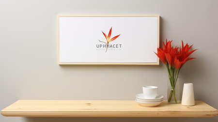 Blank empty frame poster mockup portfolio living room presentation furniture living room wall art furniture patternの素材
