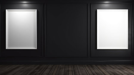 Blank empty frame poster mockup portfolio living room presentation furniture living room wall art furniture patternの素材