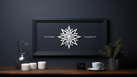 Blank empty frame poster mockup portfolio living room presentation furniture living room wall art furniture patternの素材