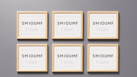 Blank empty frame poster mockup portfolio living room presentation furniture living room wall art furniture patternの素材