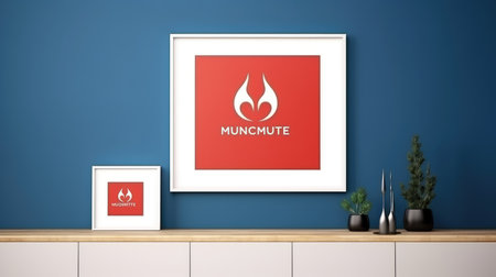 Blank empty frame poster mockup portfolio living room presentation furniture living room wall art furniture patternの素材