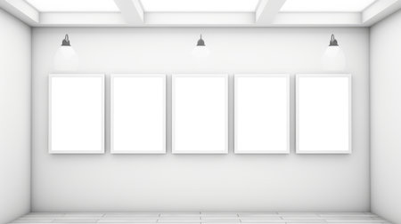 Blank empty frame poster mockup portfolio living room presentation furniture living room wall art furniture patternの素材