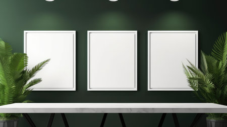 Blank empty frame poster mockup portfolio living room presentation furniture living room wall art furniture patternの素材