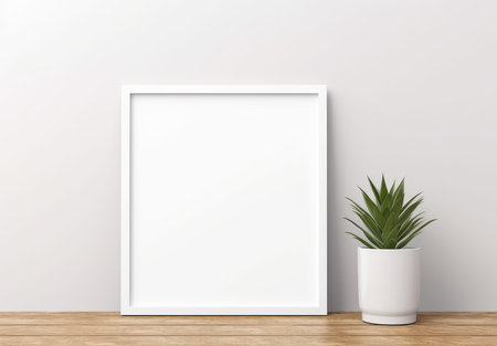 Blank empty frame poster mockup portfolio living room presentation furniture living room wall art furniture patternの素材