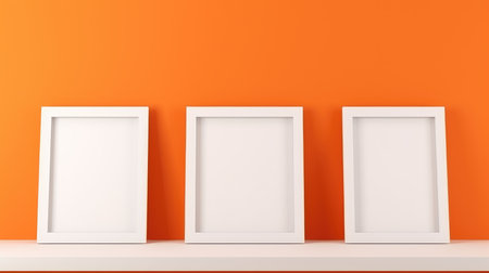 Blank empty frame poster mockup portfolio living room presentation furniture living room wall art furniture patternの素材