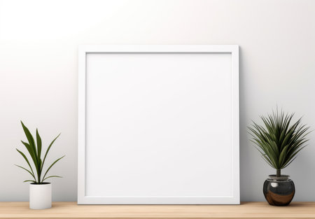 Blank empty frame poster mockup portfolio living room presentation furniture living room wall art furniture patternの素材