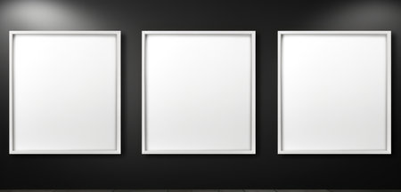 Blank empty frame poster mockup portfolio living room presentation furniture living room wall art furniture patternの素材