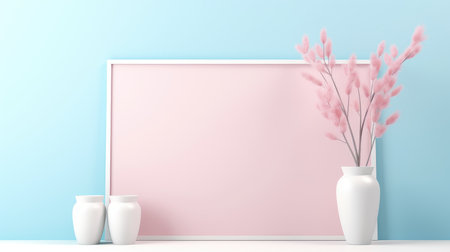 Blank empty frame poster mockup portfolio living room presentation furniture living room wall art furniture patternの素材