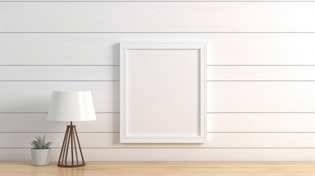 Blank empty frame poster mockup portfolio living room presentation furniture living room wall art furniture patternの素材