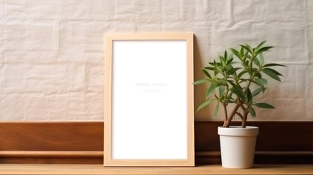 Blank empty frame poster mockup portfolio living room presentation furniture living room wall art furniture patternの素材