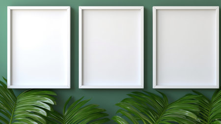 Blank empty frame poster mockup portfolio living room presentation furniture living room wall art furniture patternの素材