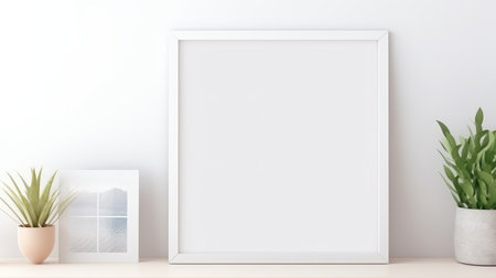 Blank empty frame poster mockup portfolio living room presentation furniture living room wall art furniture patternの素材