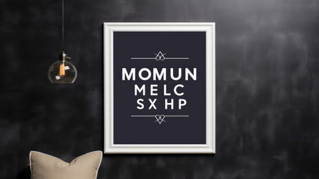 Blank empty frame poster mockup portfolio living room presentation furniture living room wall art furniture patternの素材