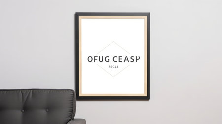 Blank empty frame poster mockup portfolio living room presentation furniture living room wall art furniture patternの素材