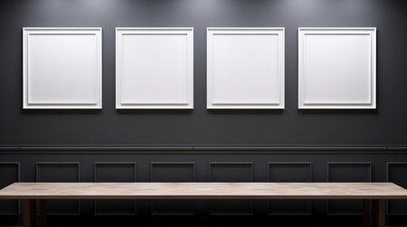 Blank empty frame poster mockup portfolio living room presentation furniture living room wall art furniture patternの素材