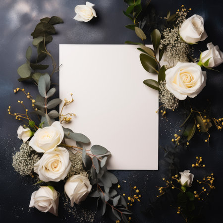 marriage invitation postcard mockup romance letter message wedding birthday blank paper celebration templateの素材
