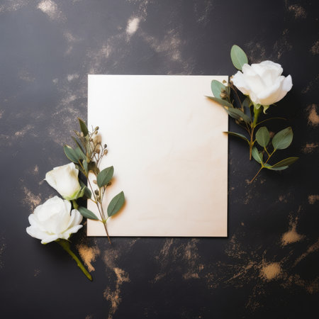 marriage invitation postcard mockup romance letter message wedding birthday blank paper celebration templateの素材
