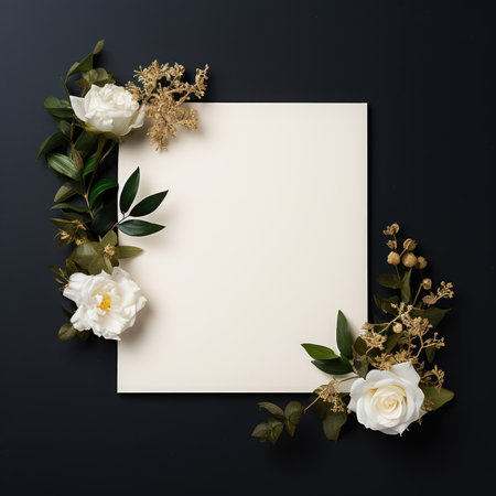 marriage invitation postcard mockup romance letter message wedding birthday blank paper celebration templateの素材