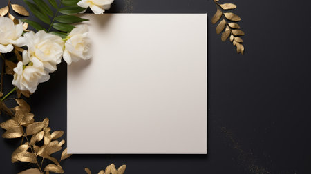 marriage invitation postcard mockup romance letter message wedding birthday blank paper celebration templateの素材