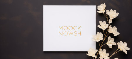 marriage invitation postcard mockup romance letter message wedding birthday blank paper celebration templateの素材