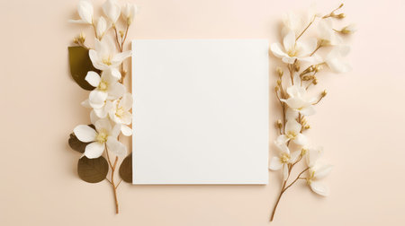 marriage invitation postcard mockup romance letter message wedding birthday blank paper celebration templateの素材