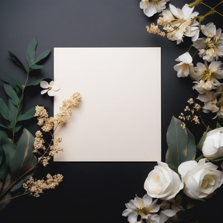 marriage invitation postcard mockup romance letter message wedding birthday blank paper celebration templateの素材