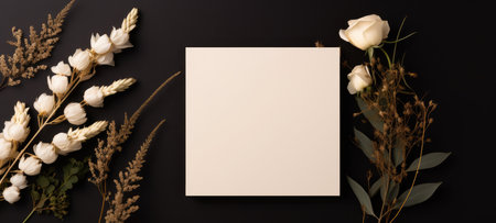 marriage invitation postcard mockup romance letter message wedding birthday blank paper celebration templateの素材