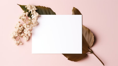 marriage invitation postcard mockup romance letter message wedding birthday blank paper celebration templateの素材