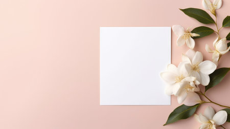 marriage invitation postcard mockup romance letter message wedding birthday blank paper celebration templateの素材