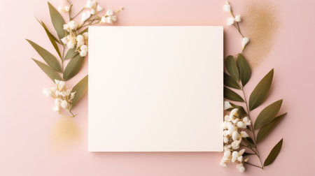 marriage invitation postcard mockup romance letter message wedding birthday blank paper celebration templateの素材